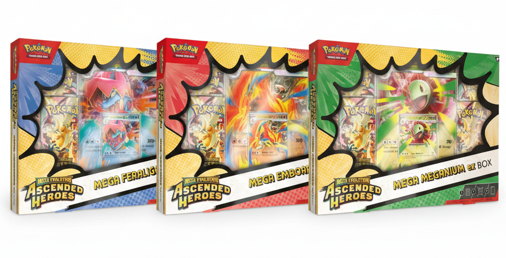 Mega Evolution—Ascended Heroes Mega Meganium/Emboar/Feraligatr ex Box