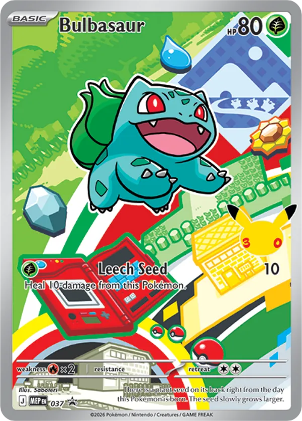 Bulbasaur MEP 037 First Partner Illustration Collection Promo Card