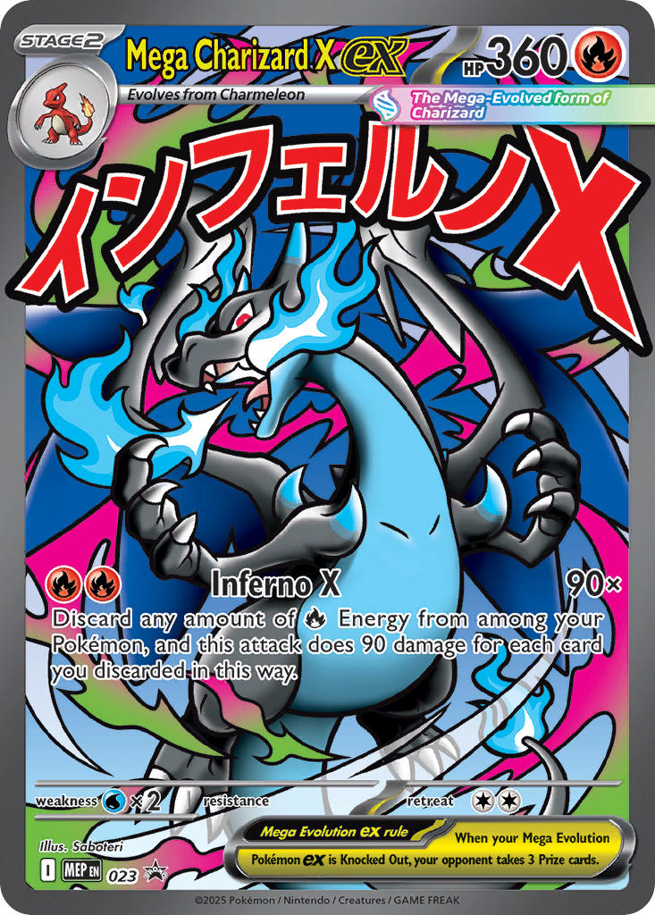 Mega Charizard X ex Promo Card MEP 023